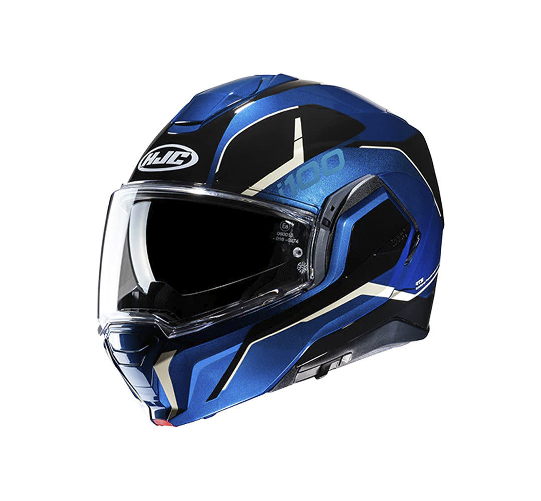 Capacete HJC I100 180º Lorix Preto Azul Branco – foto 2