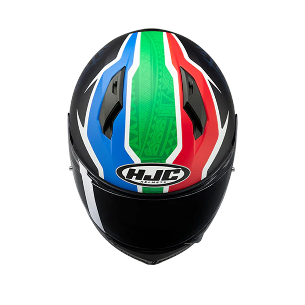 Capacete HJC C10 Brad Binder Azul Verde Vermelho Branco – foto 7