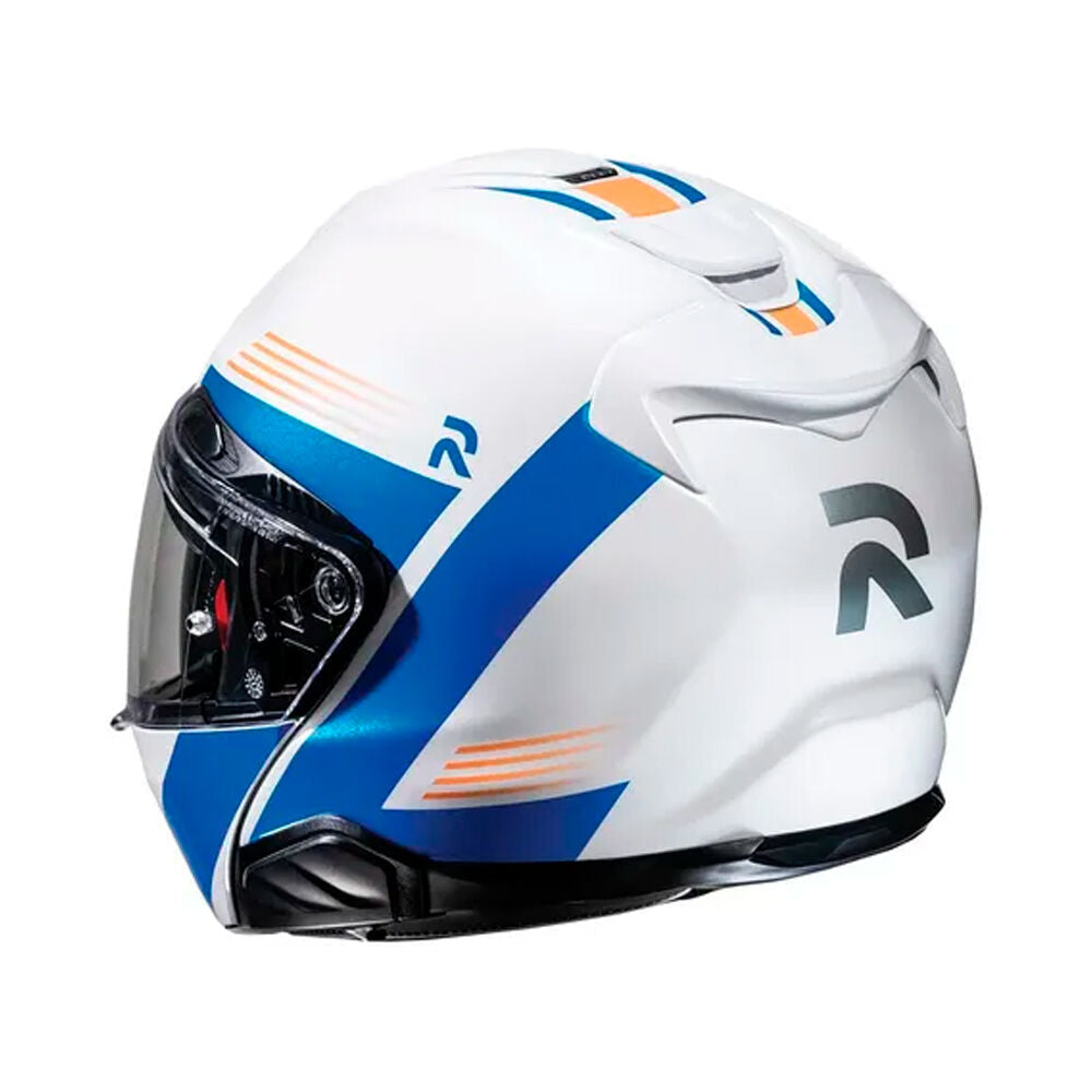 Capacete HJC Rpha 91 Abbes Branco Azul Laranja – foto 3
