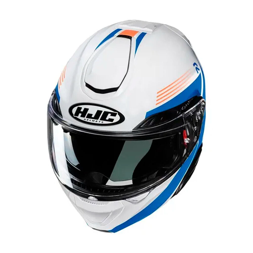 Capacete HJC Rpha 91 Abbes Branco Azul Laranja – foto 5
