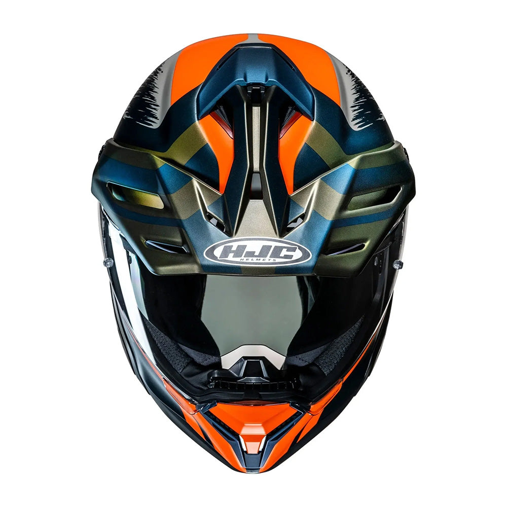 Capacete HJC Rpha 60 Quid Azul Laranja Verde Cinza Fosco