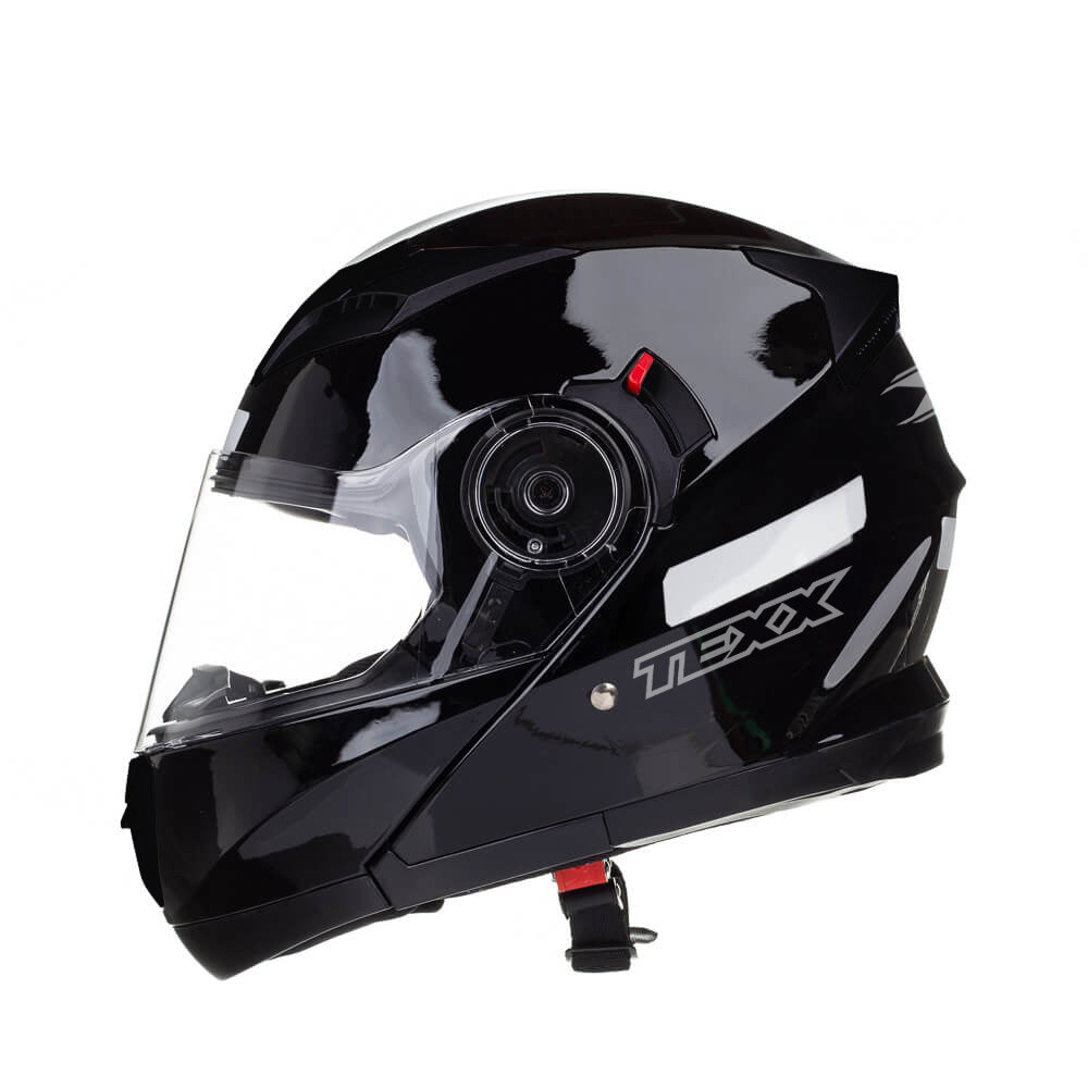 Capacete Texx Escamoteável Gladiator V3 Preto Brilho – foto 1