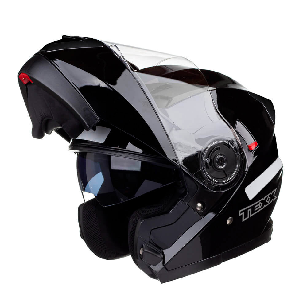 Capacete Texx Escamoteável Gladiator V3 Preto Brilho – foto 4