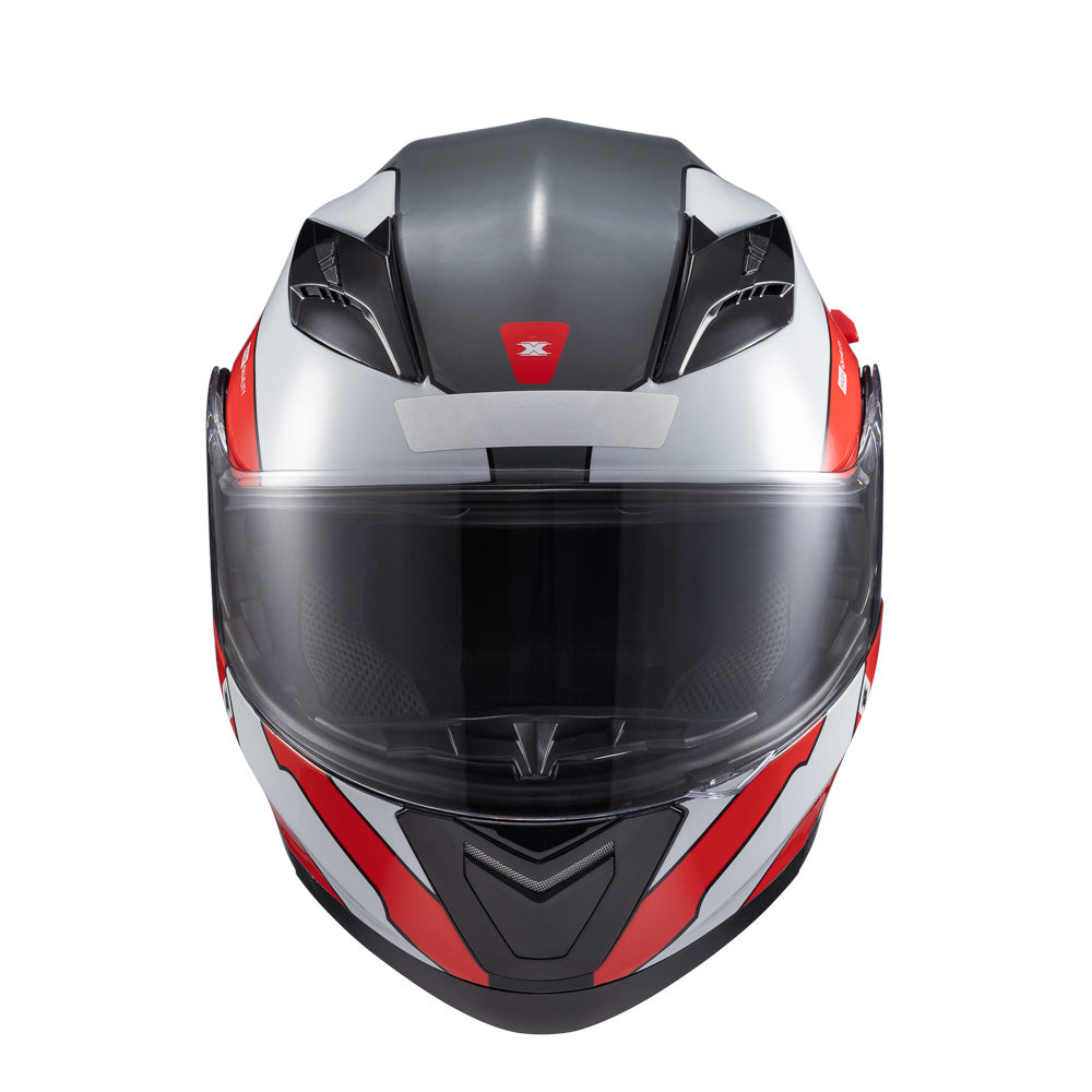 Capacete Texx Escamoteável Gladiator V3 Reisen Vermelho Branco Brilho – foto 2