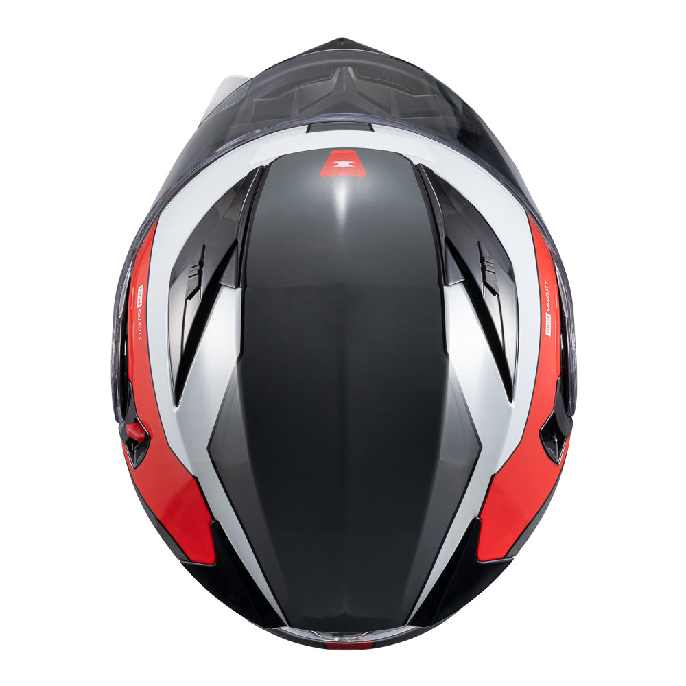Capacete Texx Escamoteável Gladiator V3 Reisen Vermelho Branco Brilho – foto 6