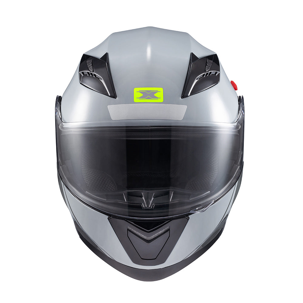 Capacete Texx Escamoteável Gladiator V3 Makan Cinza Verde Brilho – foto 2