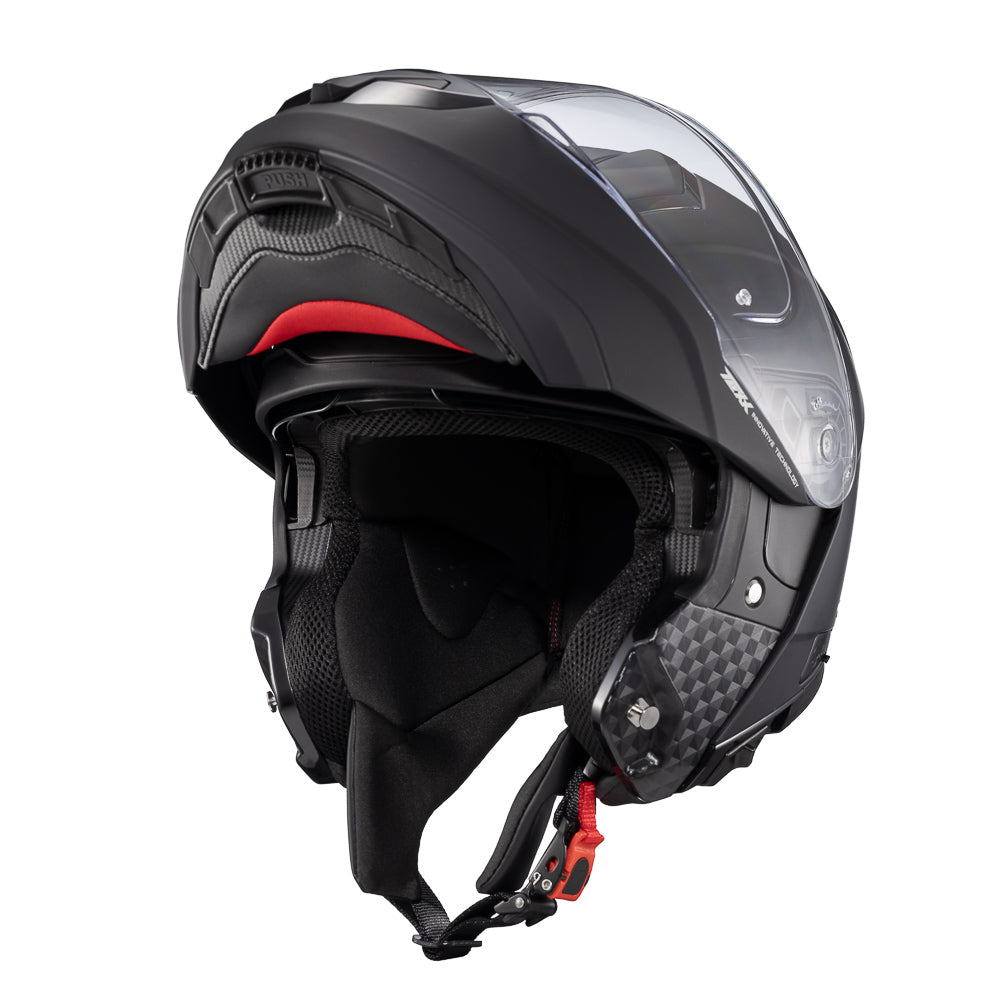 Capacete Texx Escamoteável Kratos Solid Preto Fosco – foto 8