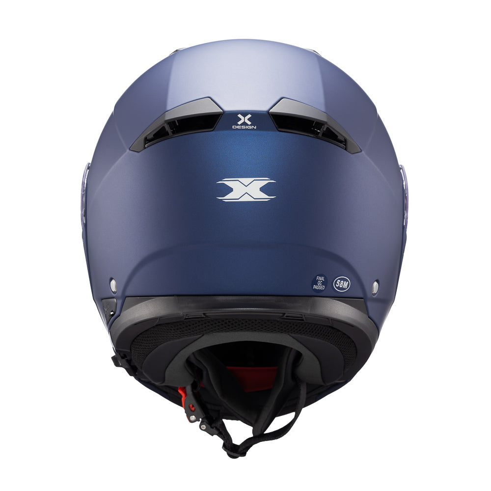 Capacete Texx Escamoteável Kratos Solid Azul Fosco – foto 4