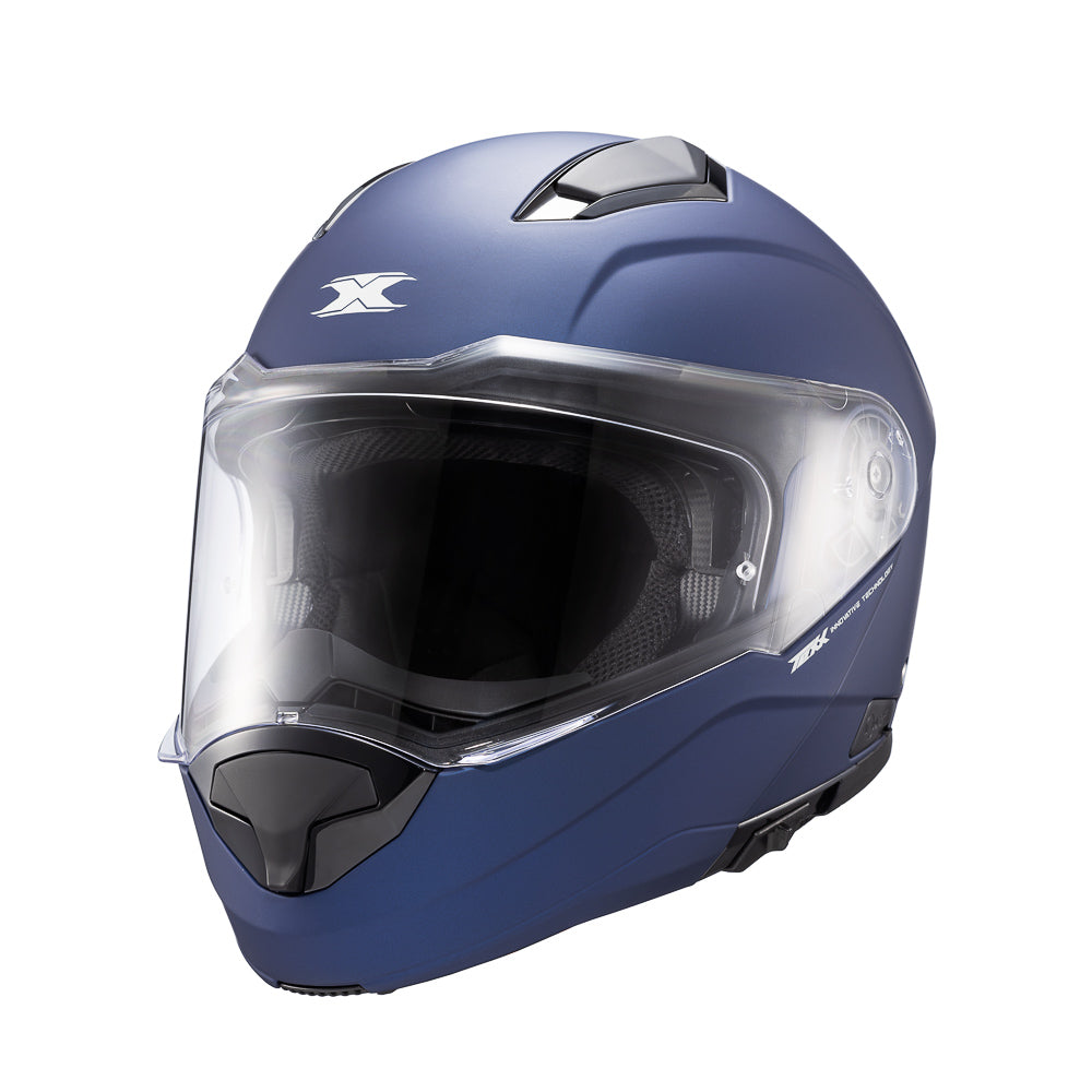 Capacete Texx Escamoteável Kratos Solid Azul Fosco – foto 5