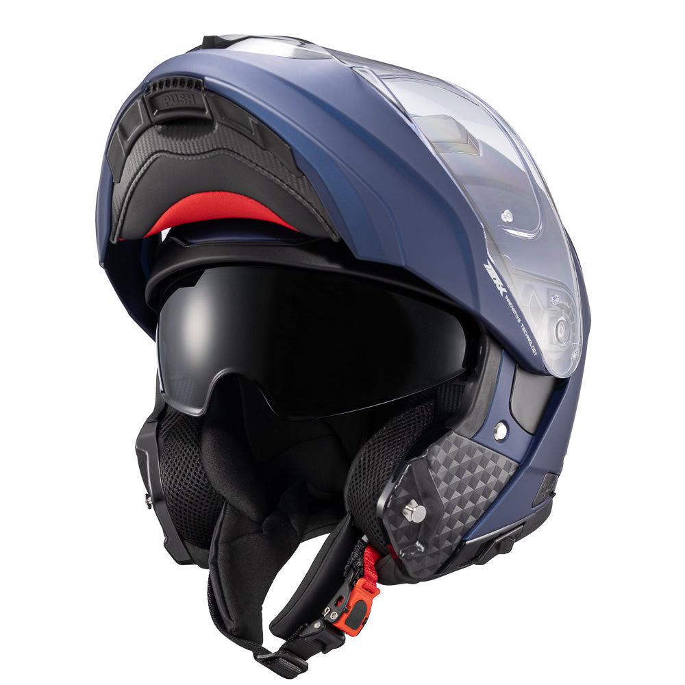 Capacete Texx Escamoteável Kratos Solid Azul Fosco – foto 7