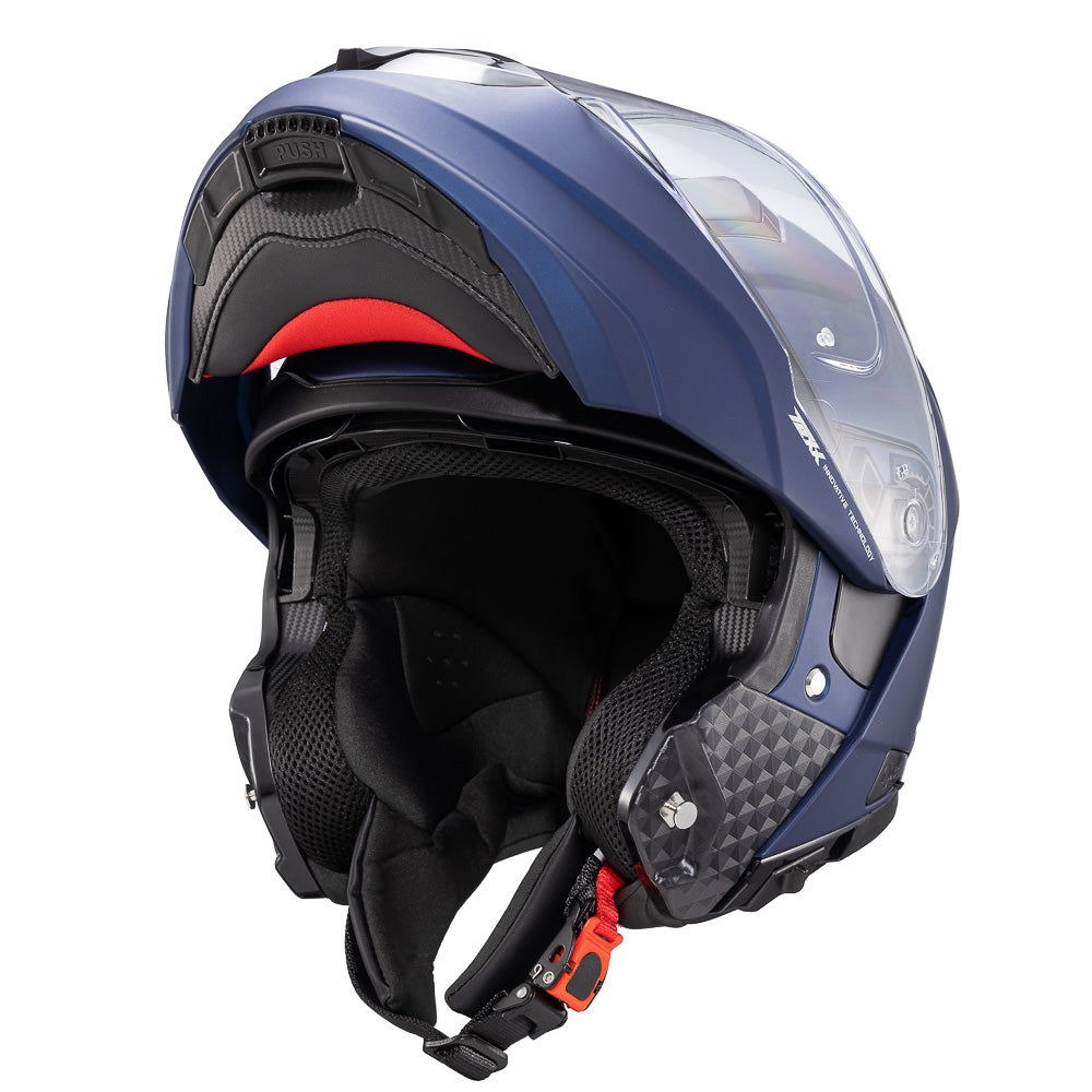 Capacete Texx Escamoteável Kratos Solid Azul Fosco – foto 8