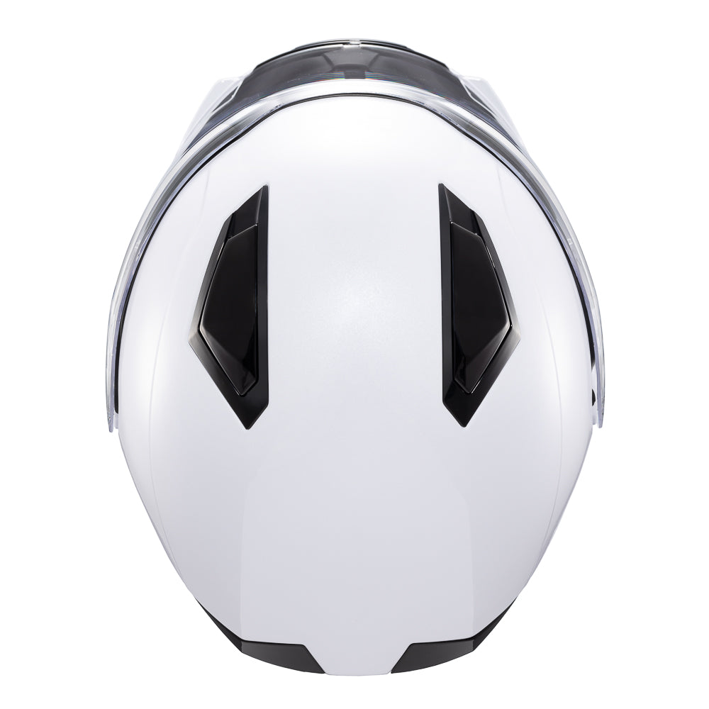 Capacete Texx Escamoteável Kratos Solid Branco Brilho – foto 9