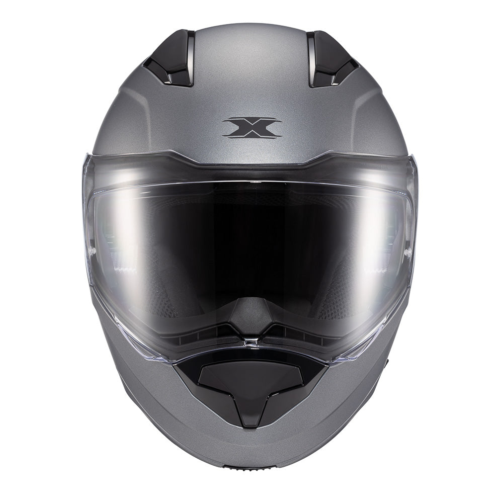 Capacete Texx Escamoteável Kratos Solid Titânio Fosco – foto 1