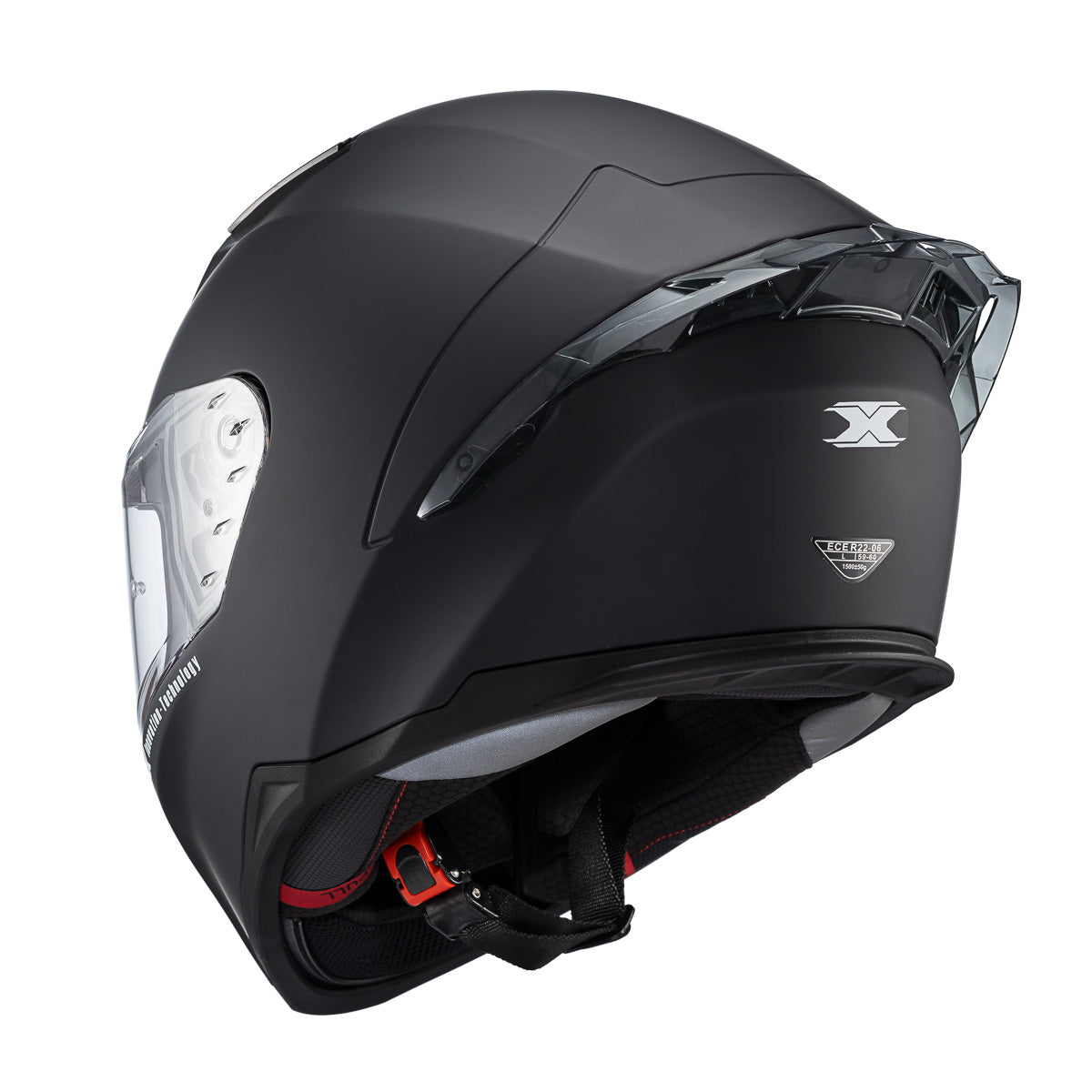 Capacete Texx Fecha Raptor Solid Preto Fosco – foto 3