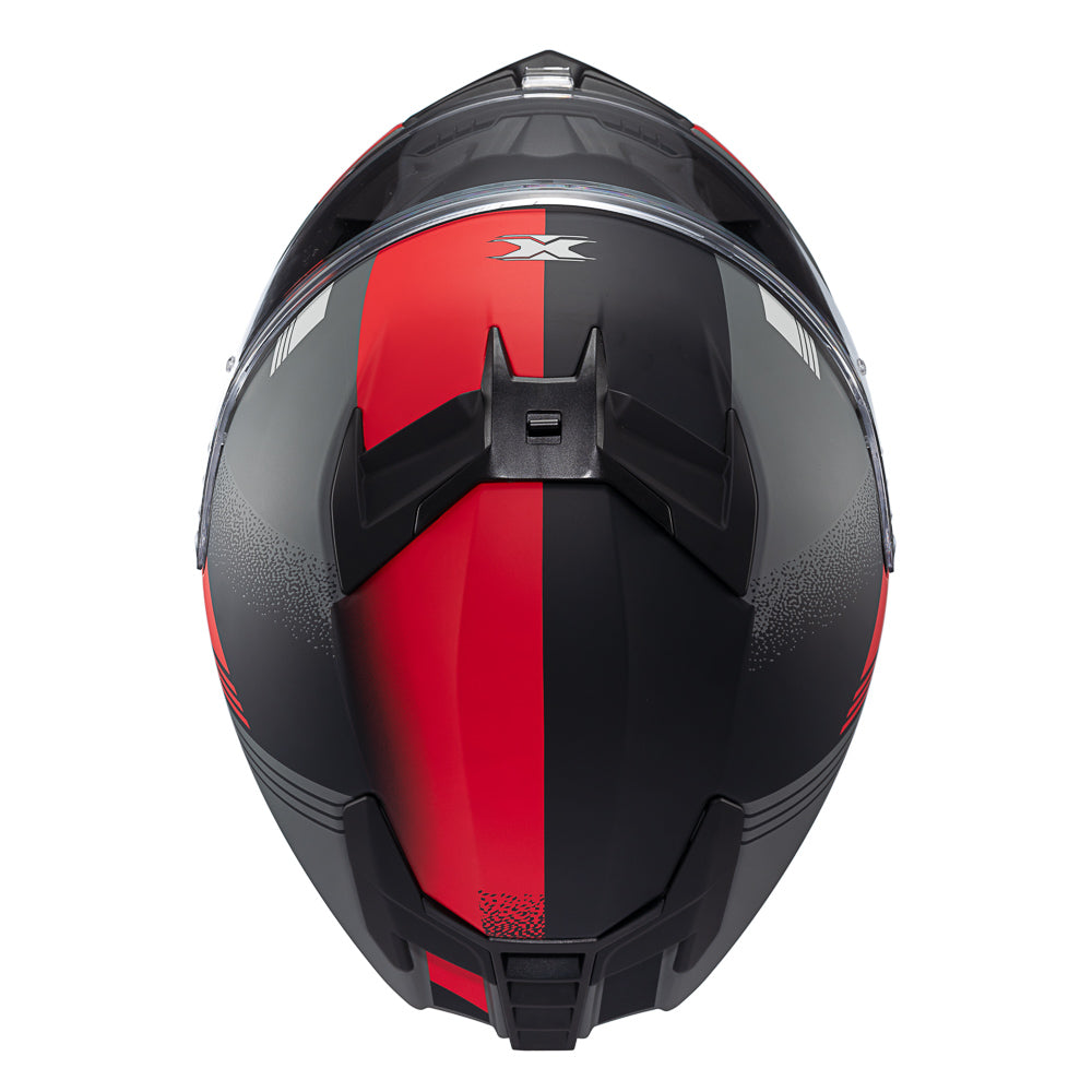 Capacete Texx Fecha Kaiman Track Vermelho Preto Cinza Fosco – foto 7