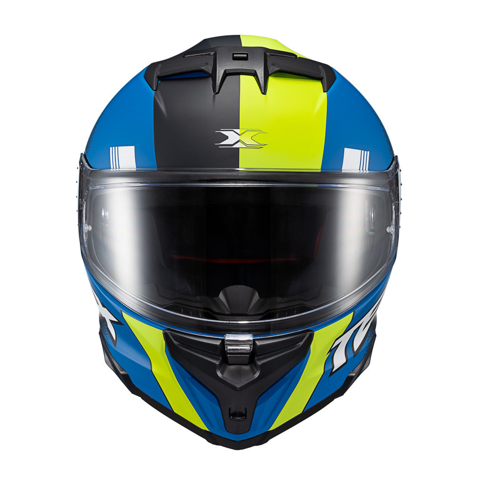 Capacete Texx Fecha Kaiman Track Verde Preto Azul Fosco 62 – foto 1