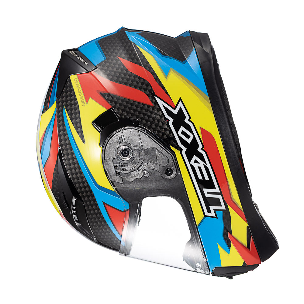 Capacete Texx Strike Ride Azul Verde Vermelho Preto Brilho – foto 2