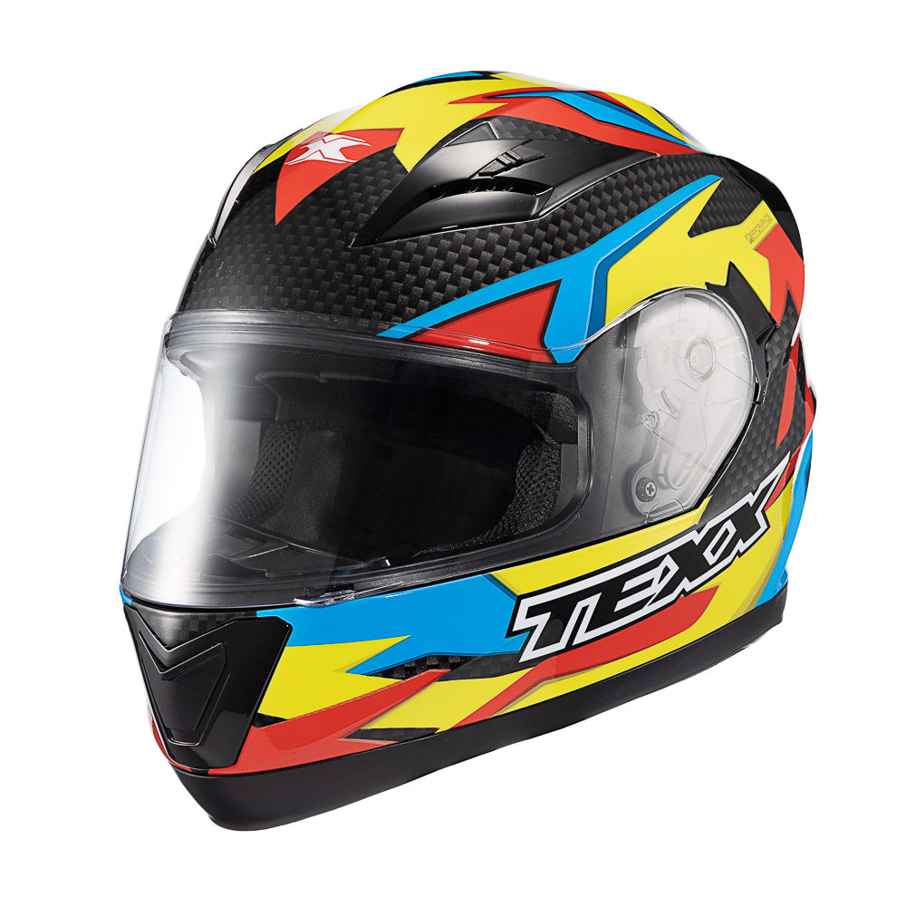 Capacete Texx Strike Ride Azul Verde Vermelho Preto Brilho – foto 5