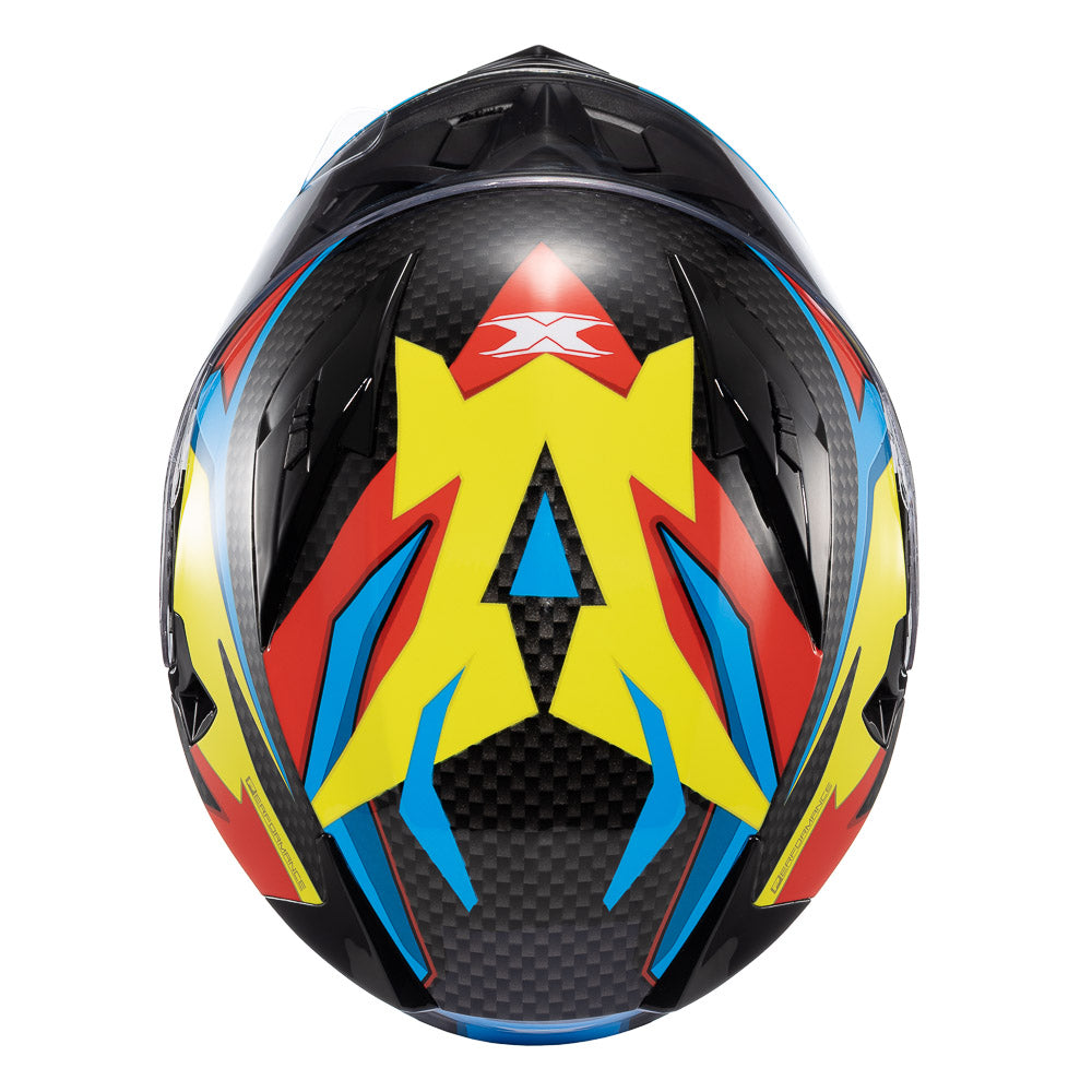 Capacete Texx Strike Ride Azul Verde Vermelho Preto Brilho – foto 7