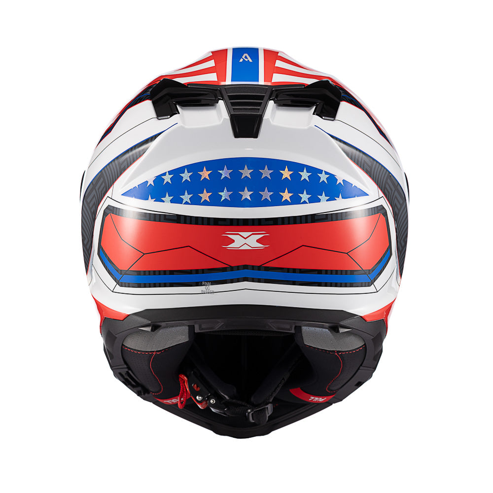 Capacete Texx Fechado Kaiman Flag USA Brilho – foto 4