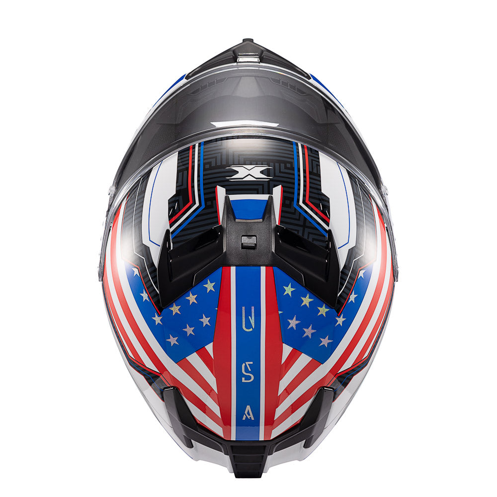 Capacete Texx Fechado Kaiman Flag USA Brilho – foto 7