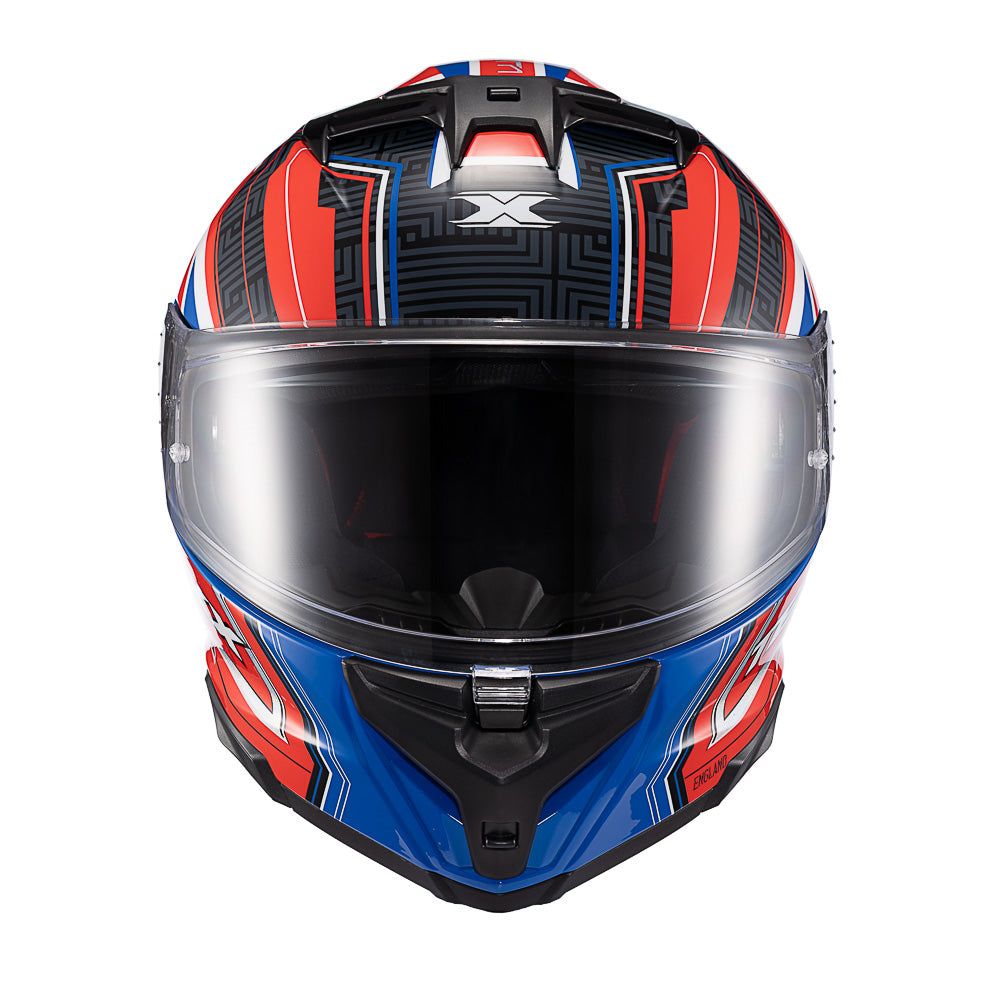 Capacete Texx Fechado Kaiman Flag UK Inglaterra Brilho