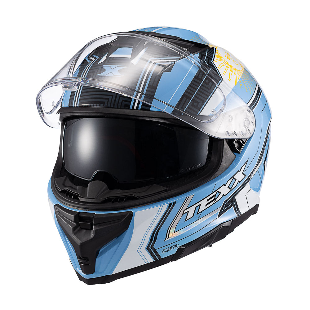 Capacete Texx Fechado Kaiman Flag Argentina Brilho – foto 6