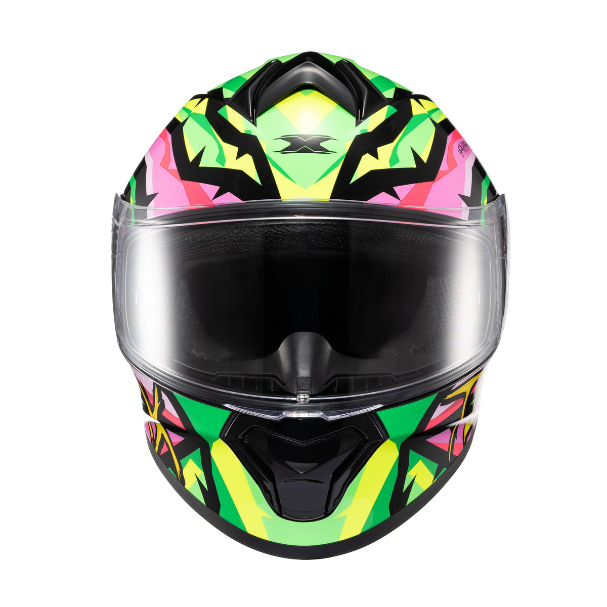 Capacete Texx Fechado Spihe Maasai Verde Rosa – foto 1
