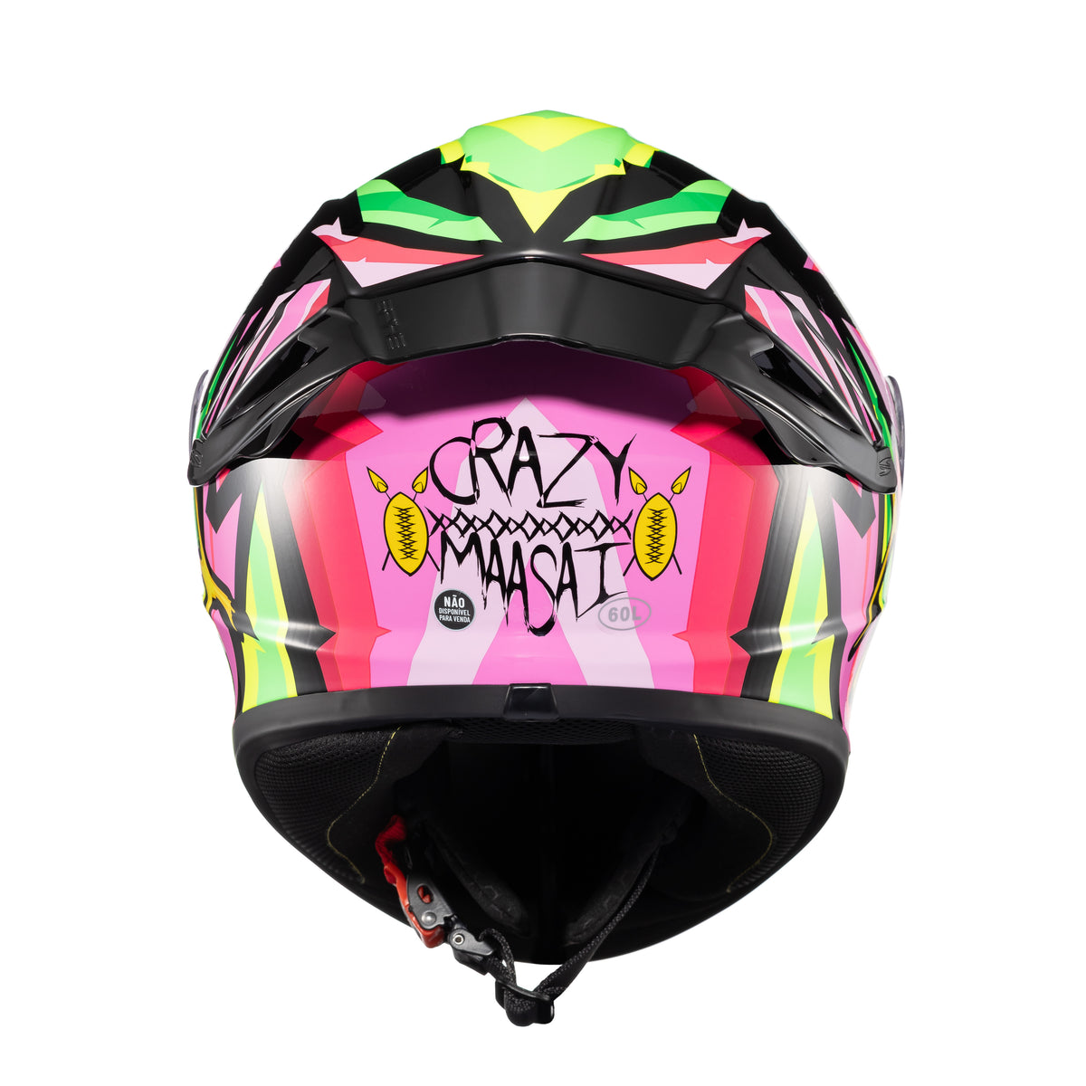 Capacete Texx Fechado Spihe Maasai Verde Rosa – foto 4