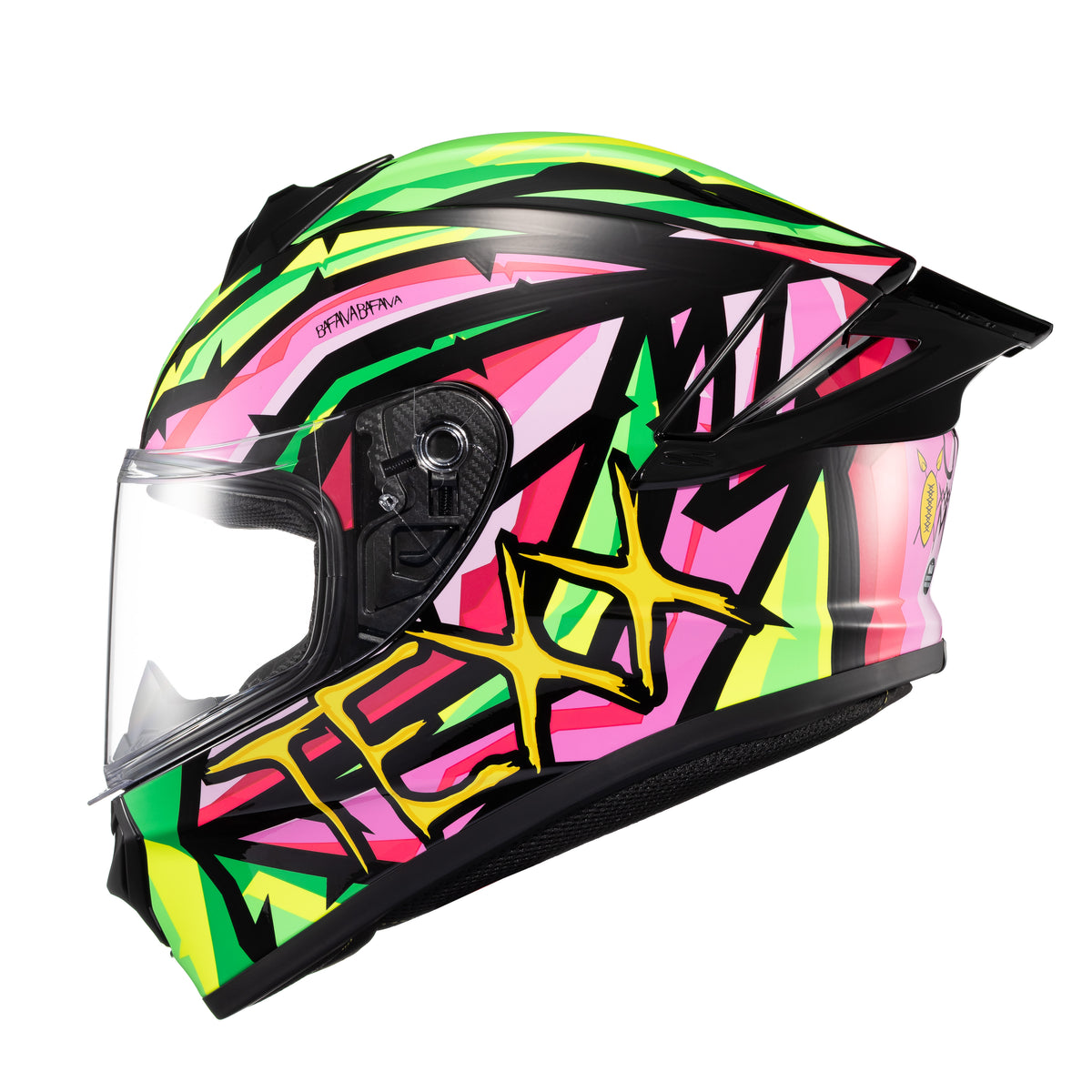 Capacete Texx Fechado Spihe Maasai Verde Rosa – foto 9