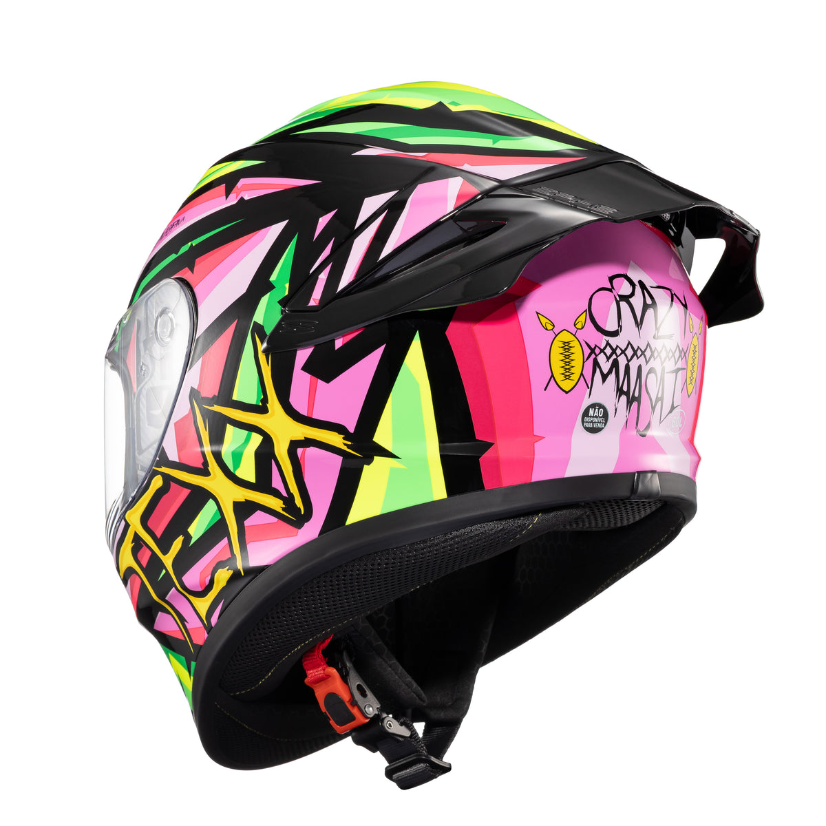 Capacete Texx Fechado Spihe Maasai Verde Rosa – foto 10