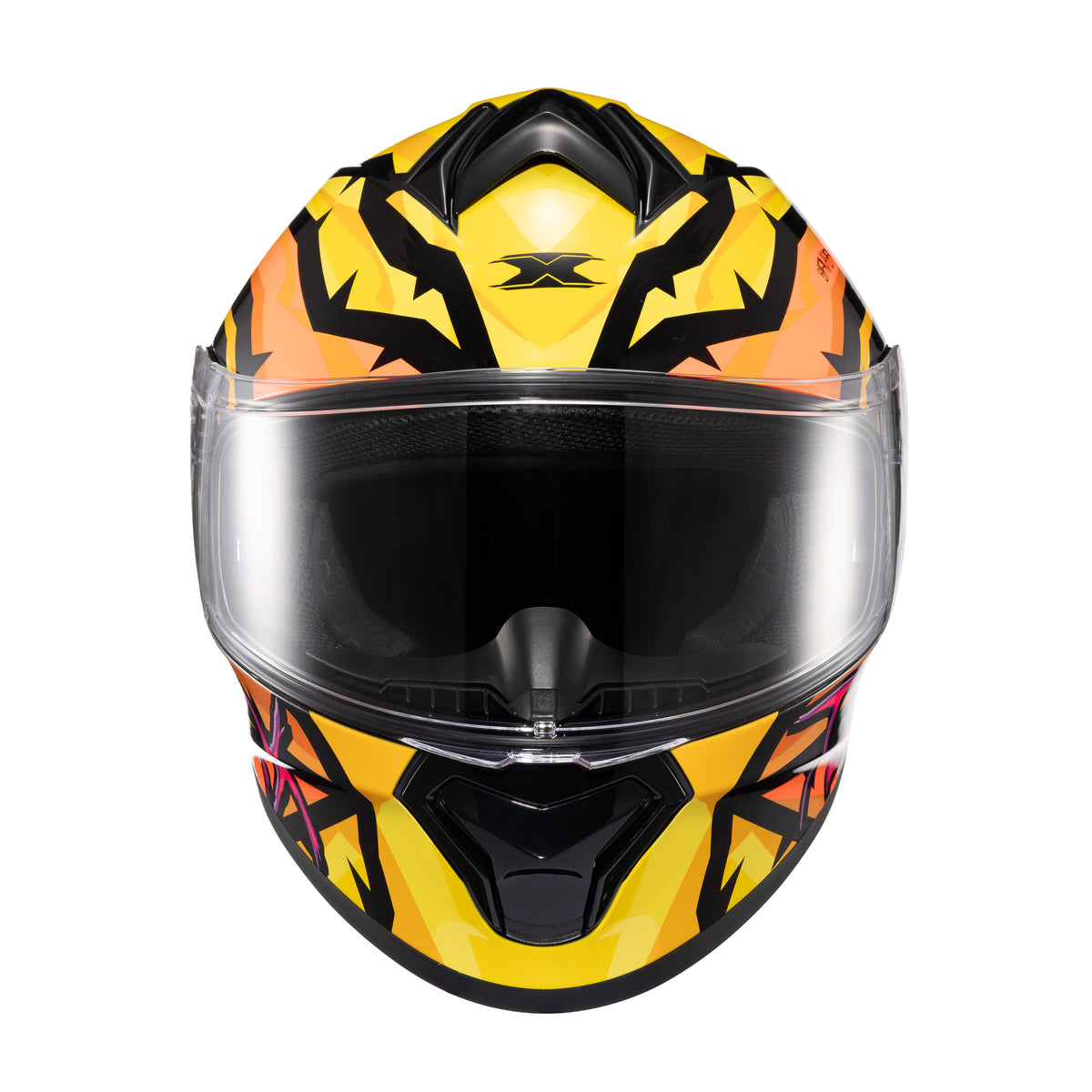 Capacete Texx Fechado Spihe Maasai Laranja Amarelo – foto 1