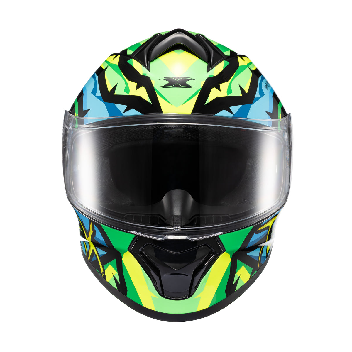 Capacete Texx Fechado Spihe Maasai Verde Azul – foto 1