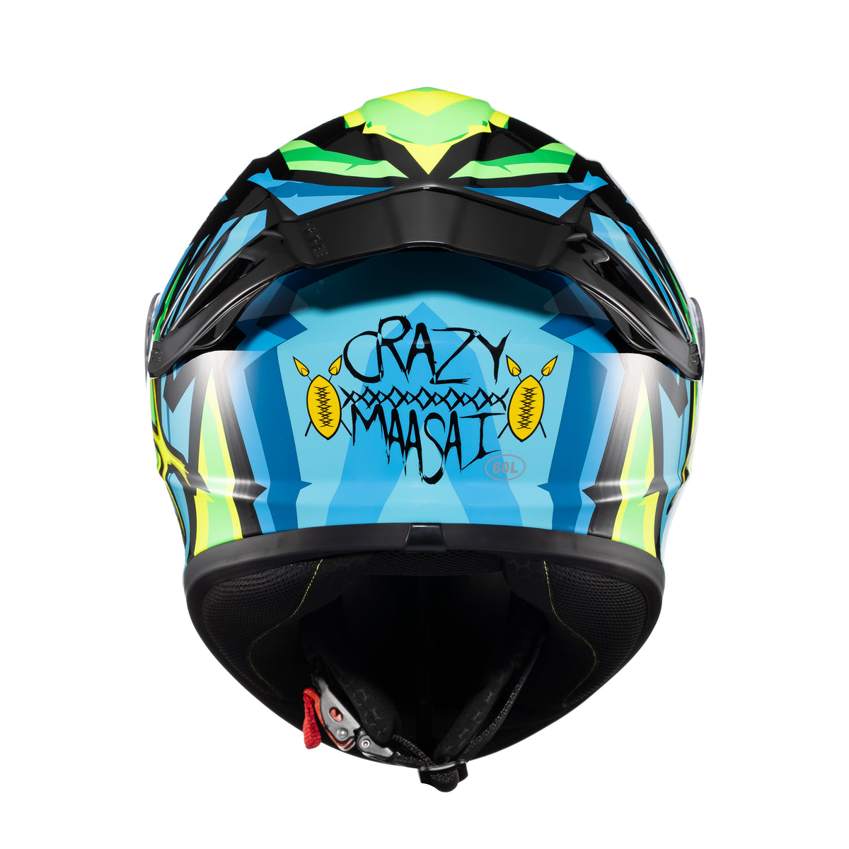 Capacete Texx Fechado Spihe Maasai Verde Azul – foto 4