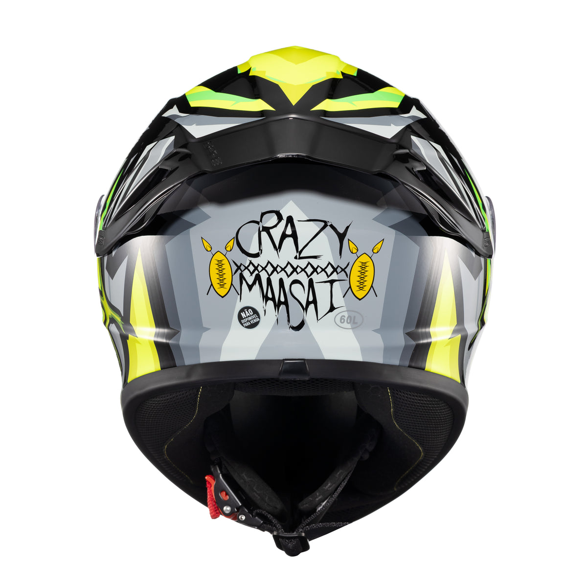 Capacete Texx Fechado Spihe Maasai Cinza Verde – foto 4