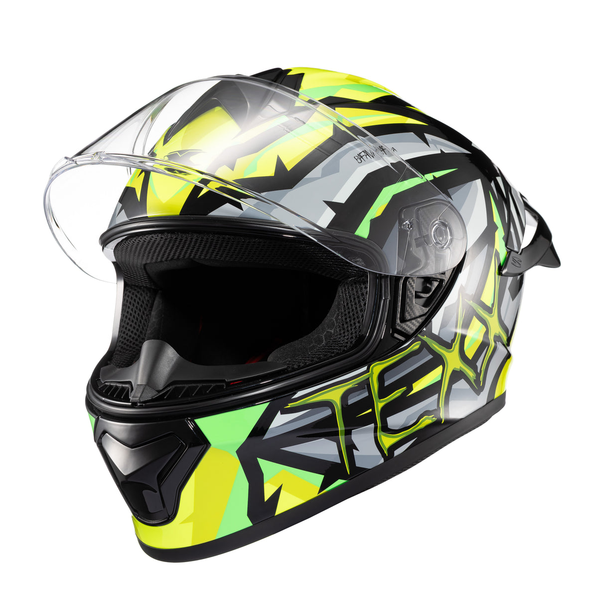 Capacete Texx Fechado Spihe Maasai Cinza Verde – foto 6