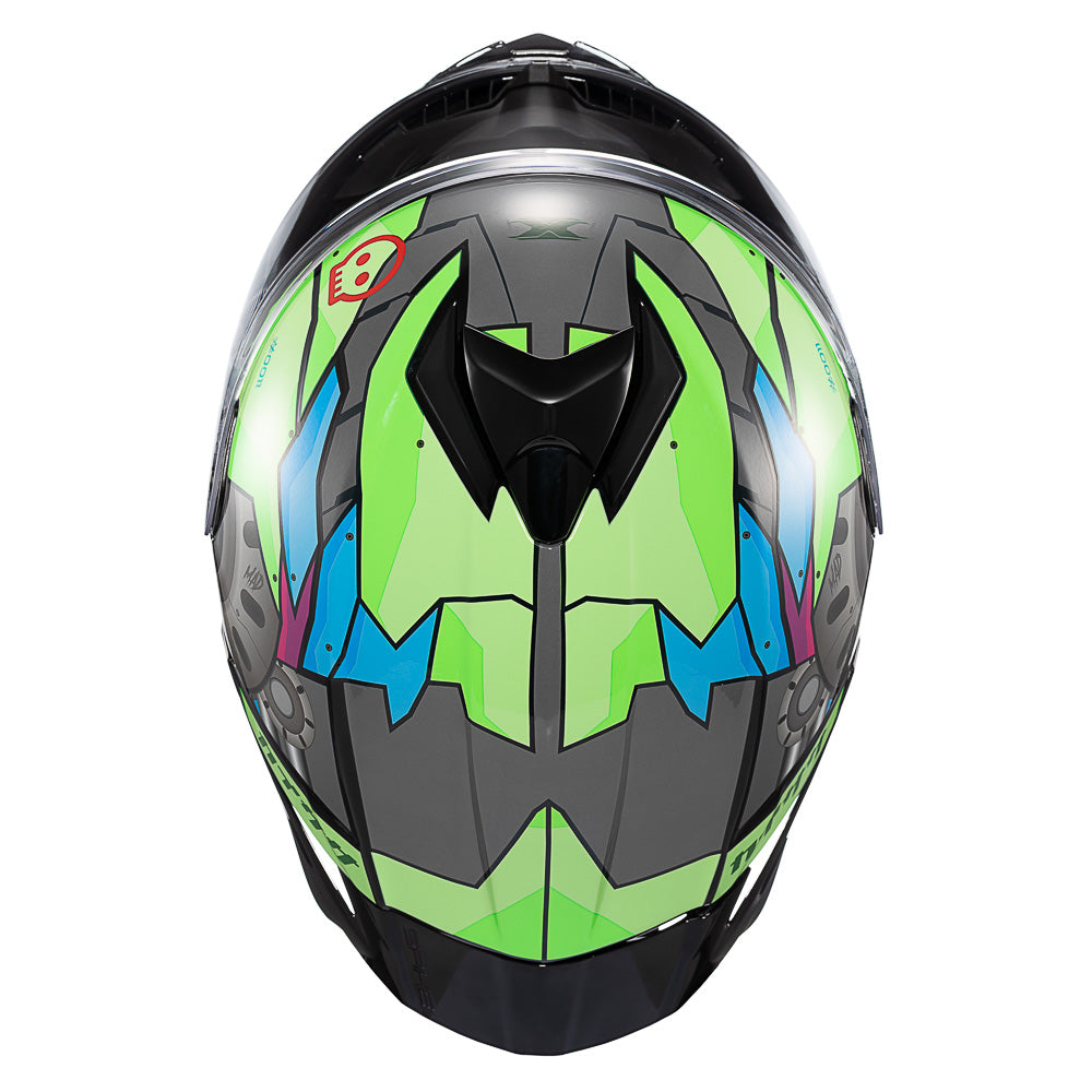 Capacete Texx Fechado Spihe Gear Verde Azul Rosa – foto 7