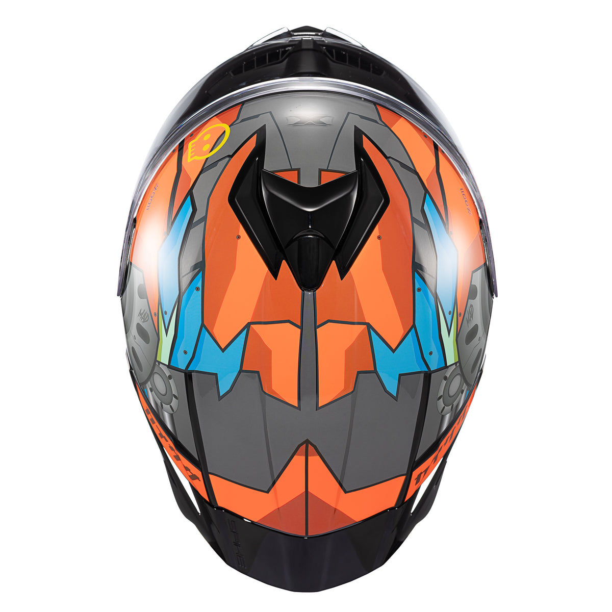 Capacete Texx Fechado Spihe Gear Vermelho Azul – foto 7