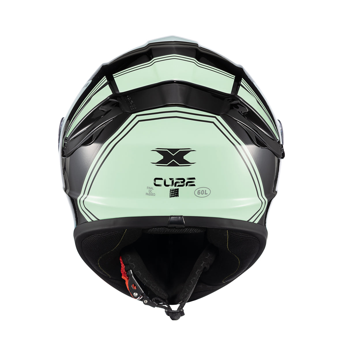 Capacete Texx Fechado Spihe Cube Azul Verde – foto 4