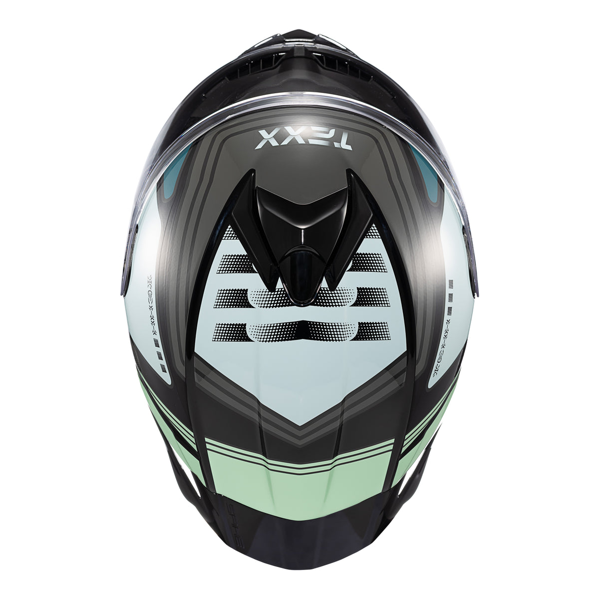 Capacete Texx Fechado Spihe Cube Azul Verde – foto 7