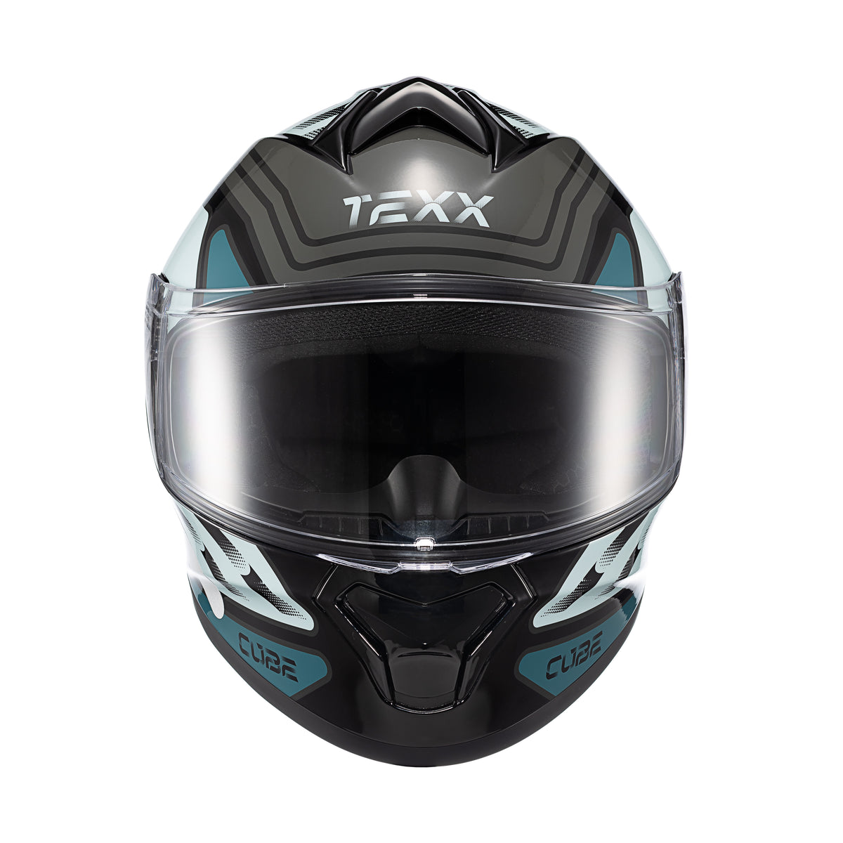Capacete Texx Fechado Spihe Cube Azul Verde – foto 8