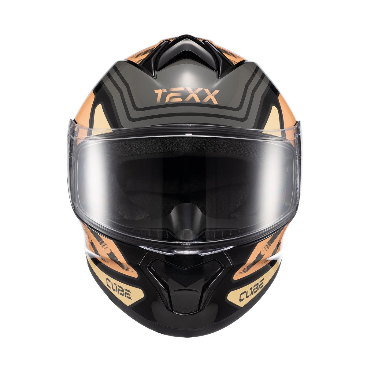 Capacete Texx Fechado Spihe Cube Laranja – foto 1