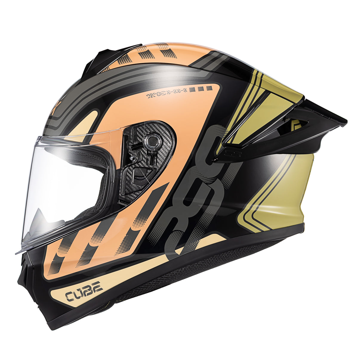 Capacete Texx Fechado Spihe Cube Laranja – foto 2