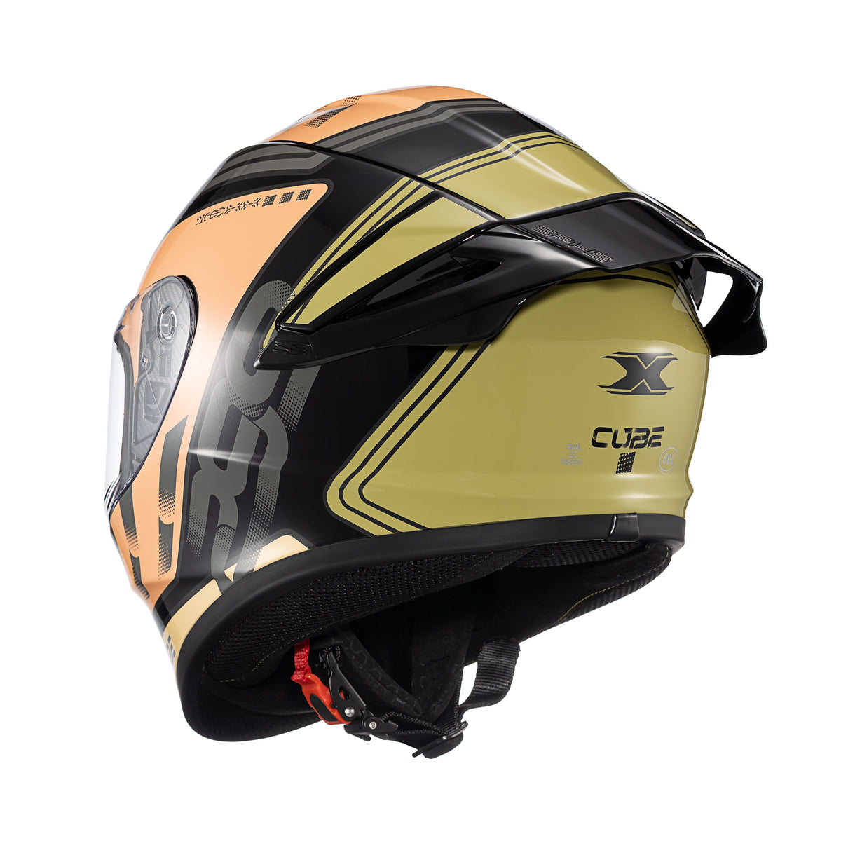Capacete Texx Fechado Spihe Cube Laranja – foto 3