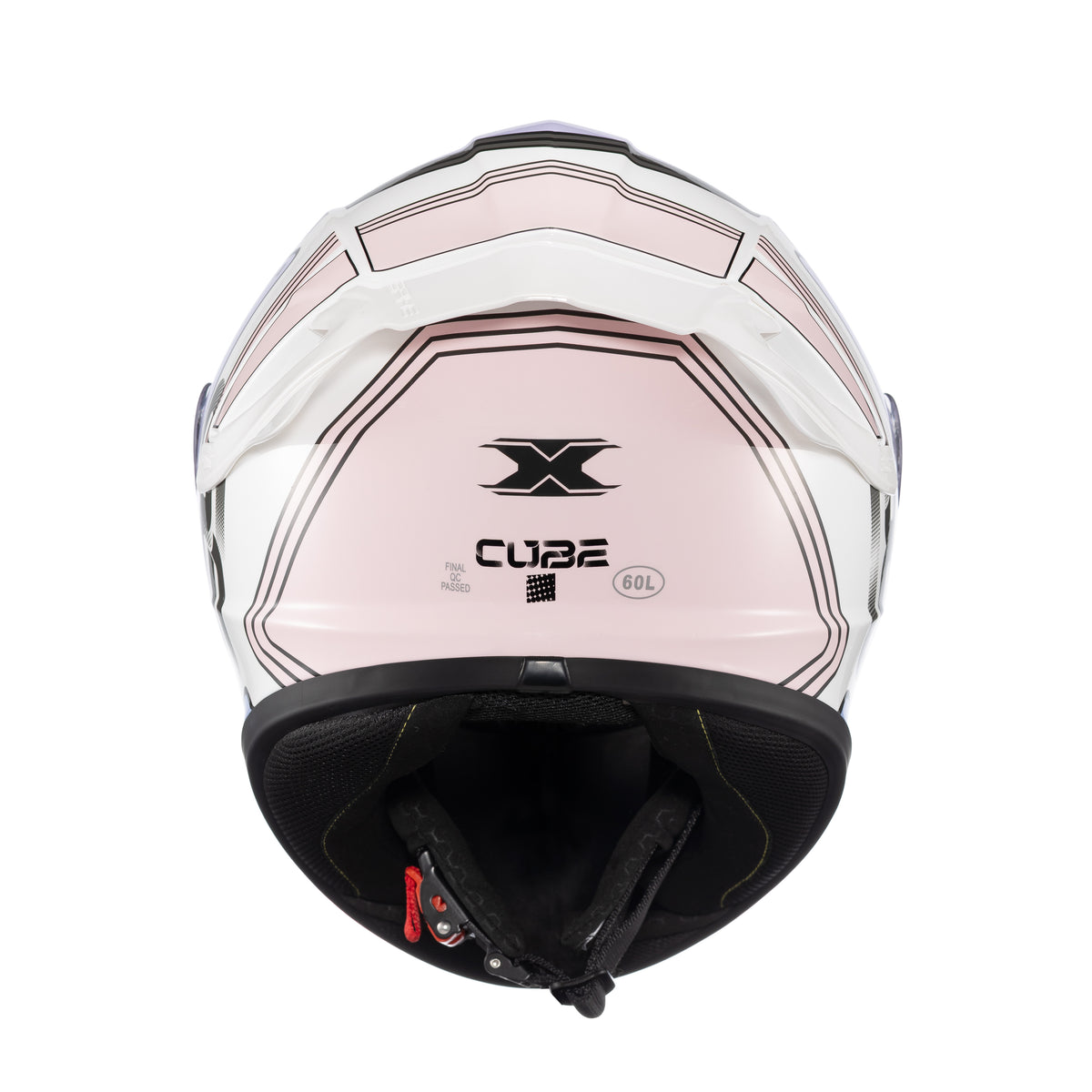 Capacete Texx Fechado Spihe Cube Rosa Lilas Branco – foto 4