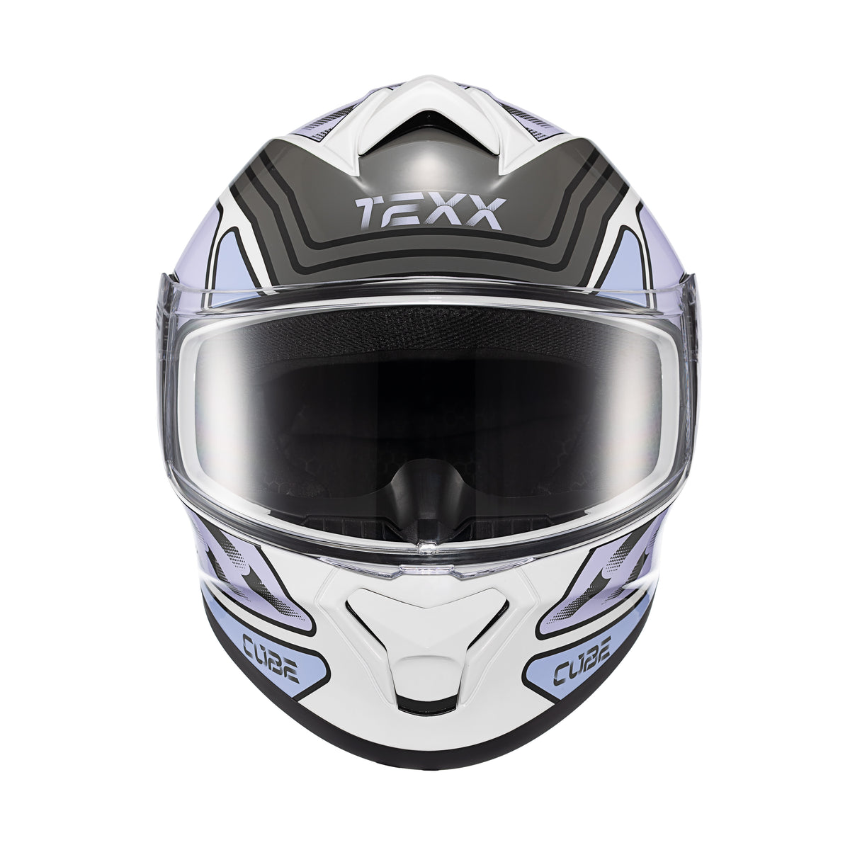 Capacete Texx Fechado Spihe Cube Rosa Lilas Branco – foto 8