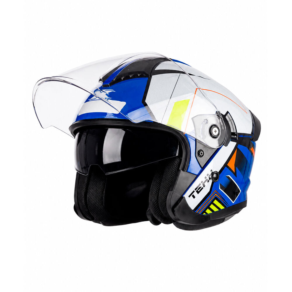 Capacete Texx Aberto Ugello V2 Atlas Branco e Azul – foto 5