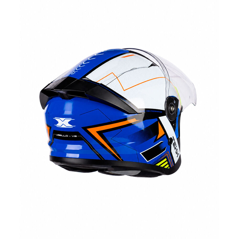 Capacete Texx Aberto Ugello V2 Atlas Branco e Azul – foto 6