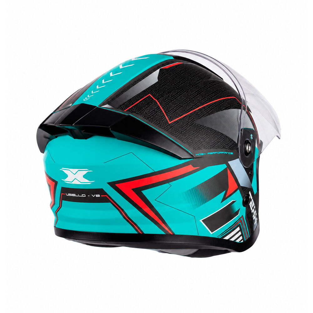 Capacete Texx Aberto Ugello V2 Atlas Preto e Azul Tiffany – foto 6