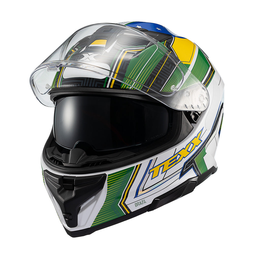 Capacete Texx Fechado Kaiman Flag Brasil Brilho – foto 6